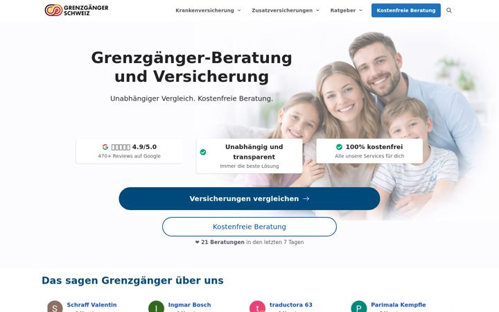 Screenshot of grenzgaenger-ch.de