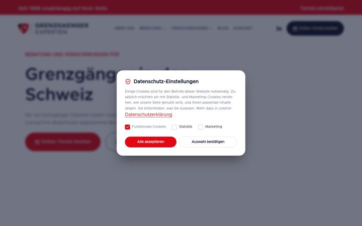 Screenshot of grenzgaenger-experten.com