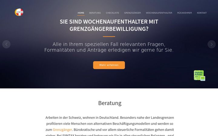 Ekraanipilt saidist grenzgaengerberatung-schweiz.de