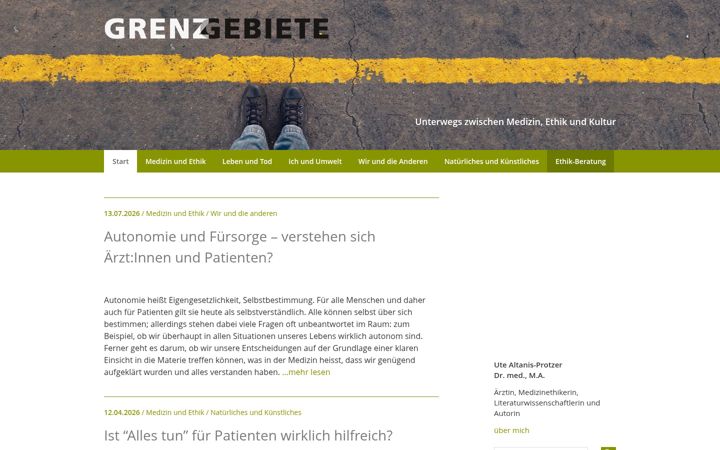 Screenshot of grenzgebiete.net