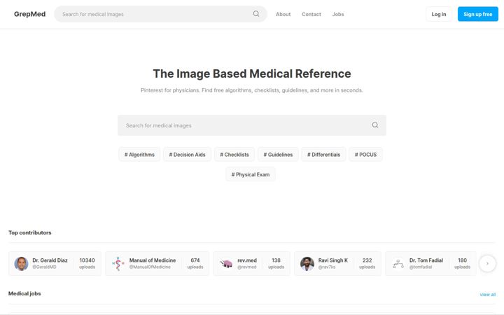 Snimka zaslona za grepmed.com