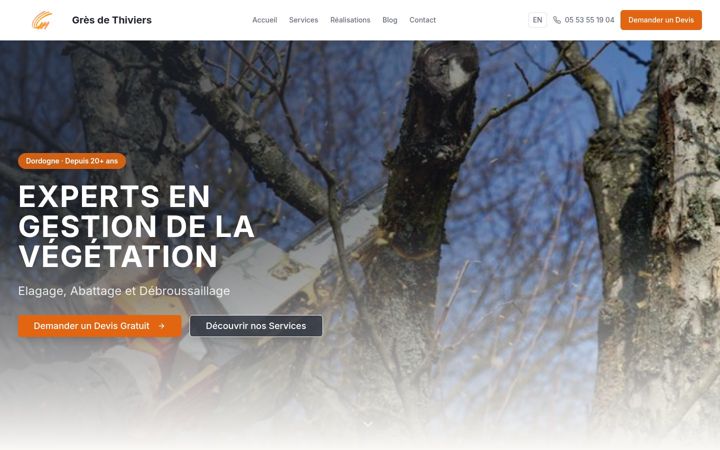 Screenshot of gres-thiviers.fr