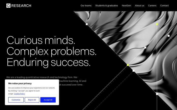 Screenshot of gresearch.com