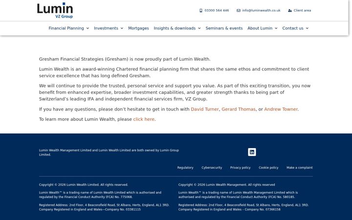 Screenshot of greshamfs.co.uk
