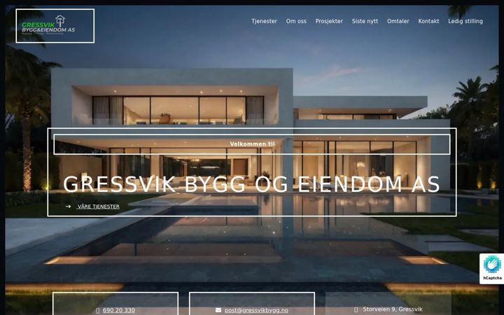 Screenshot of gressvikbygg.no