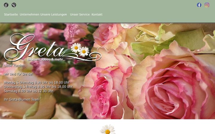 Screenshot of greta-blumen.de