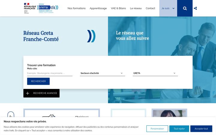 Screenshot of greta-franche-comte.fr
