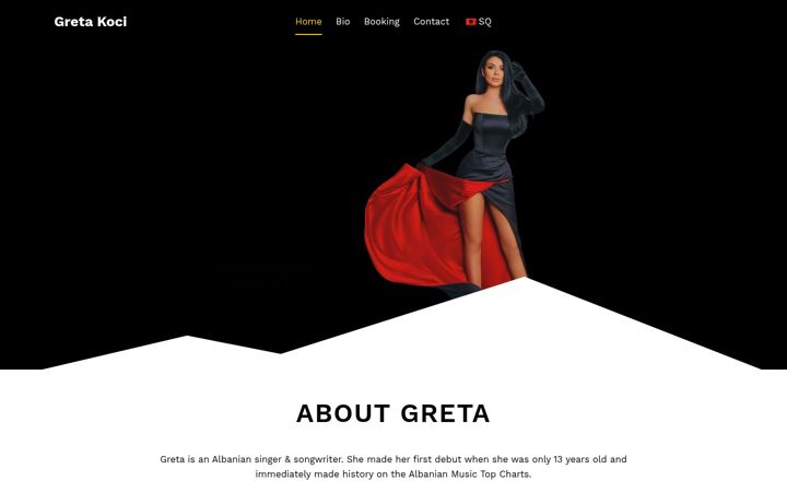 Screenshot of gretakoci.com