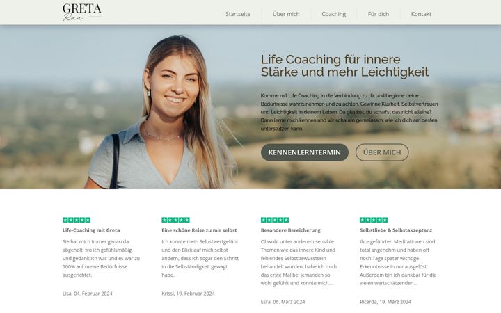 Screenshot of gretarau-coaching.de