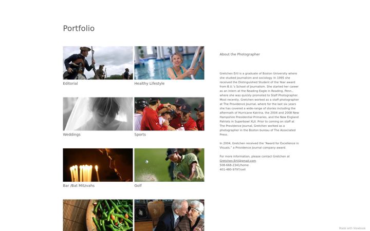 Screenshot of gretchenertlphotography.com