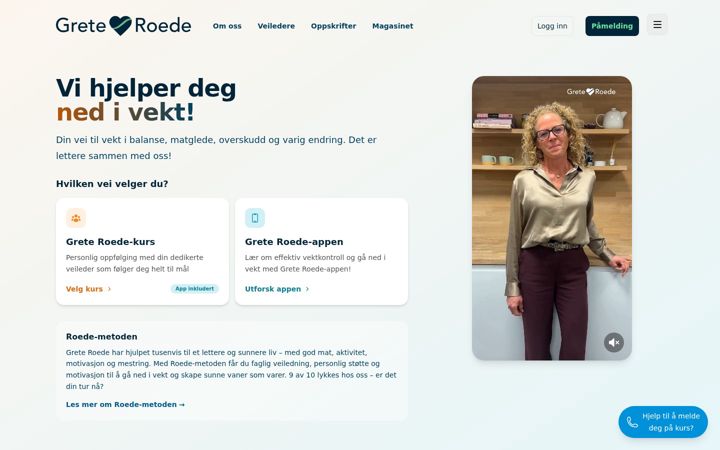 Screenshot of greteroede.no