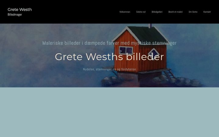 Screenshot of gretewesth.dk