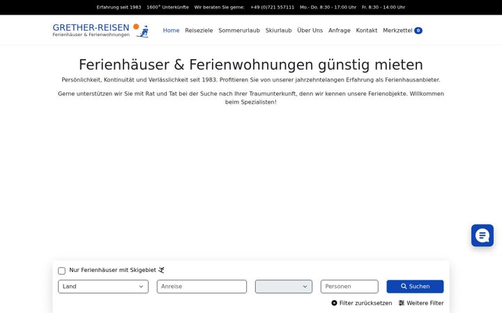 Screenshot of grether-reisen.de