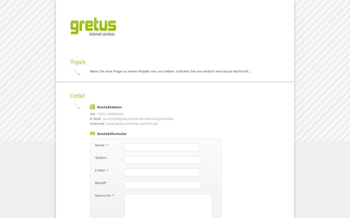 Screenshot of gretus-internet-services.de