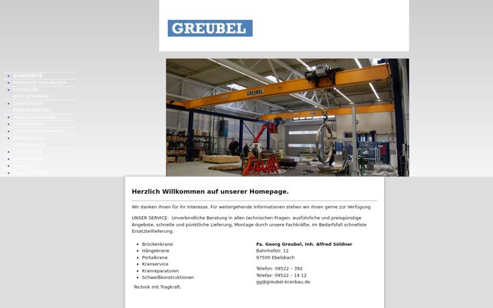 Screenshot of greubel-kranbau.de