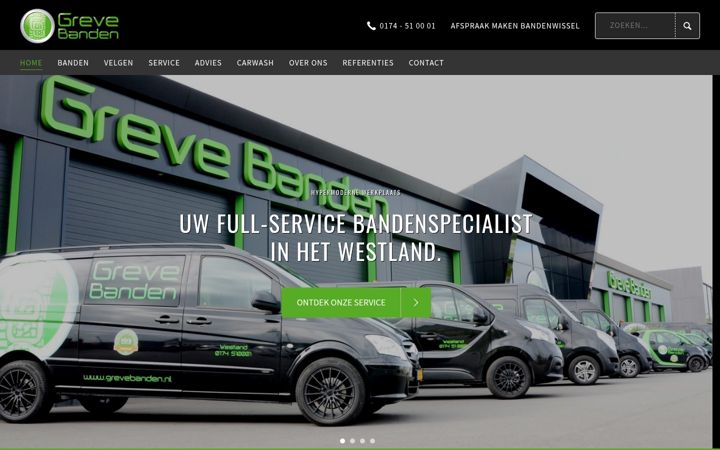 Screenshot of grevebanden.nl