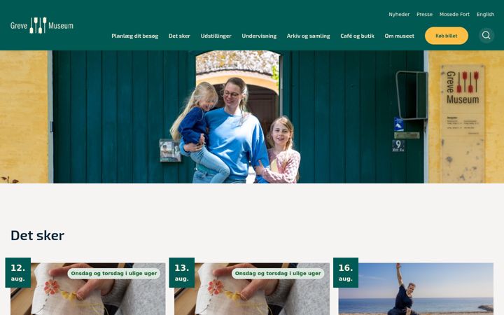Screenshot of grevemuseum.dk