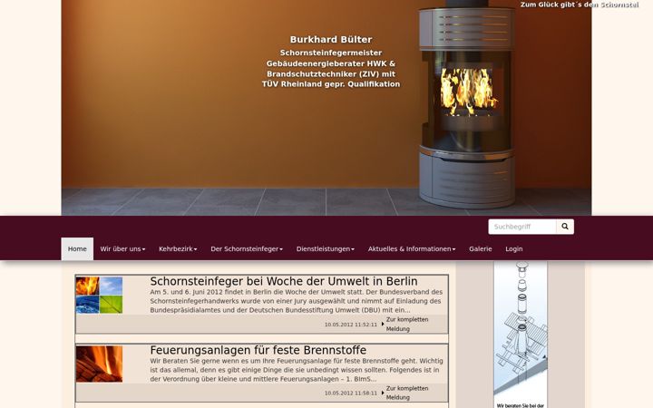 Screenshot of greven-schornsteinfeger.de