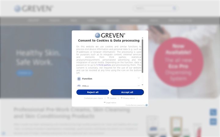Screenshot of greven-skincare.com