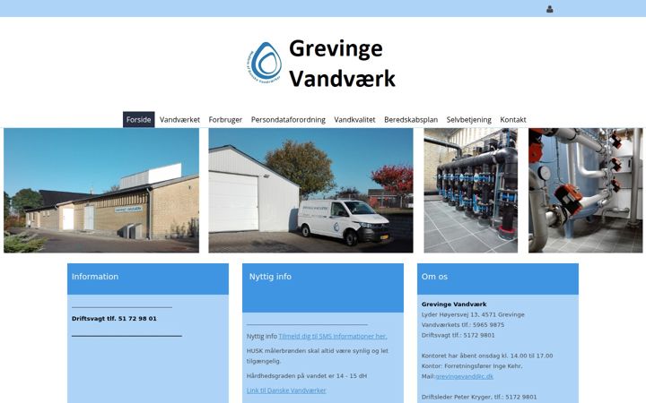Screenshot of grevingevand.dk