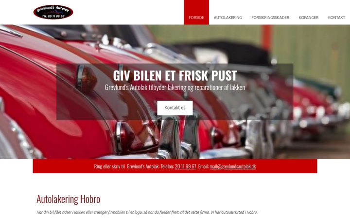 Screenshot of grevlundsautolak.dk