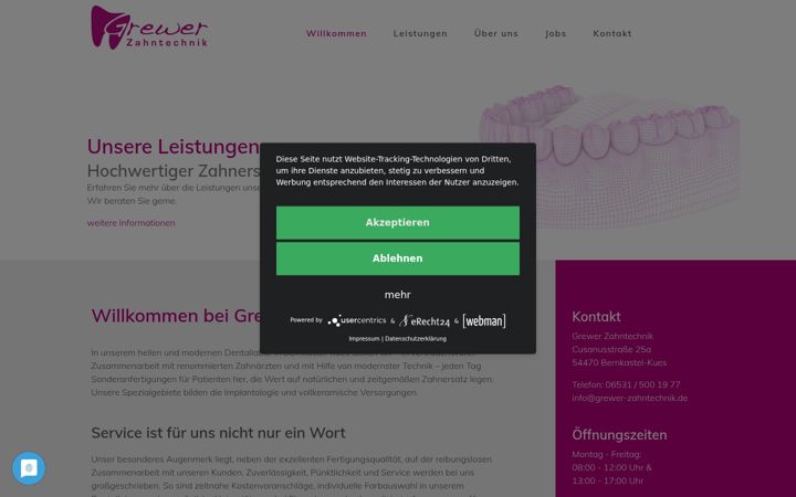 Screenshot of grewer-zahntechnik.de