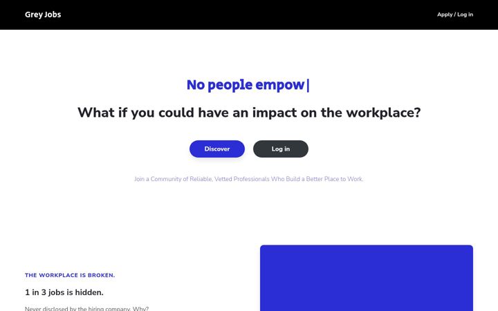 Screenshot of grey-jobs.com