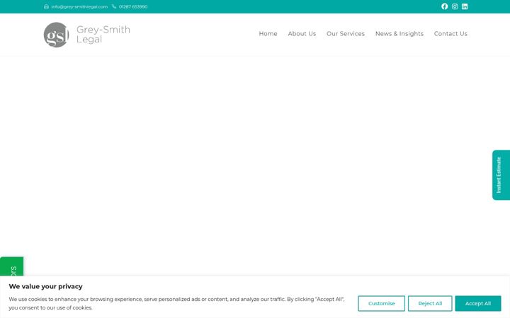Screenshot of grey-smithlegal.com