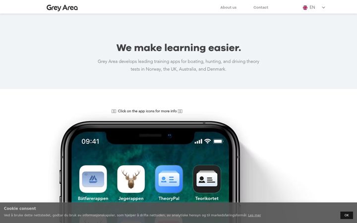 Screenshot of greyarea.no