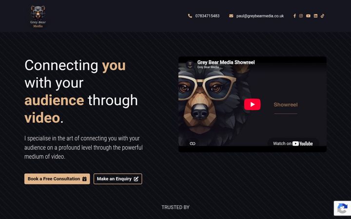 Screenshot of greybearmedia.co.uk