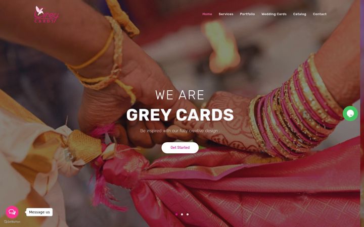 Screenshot of greycards.co.in