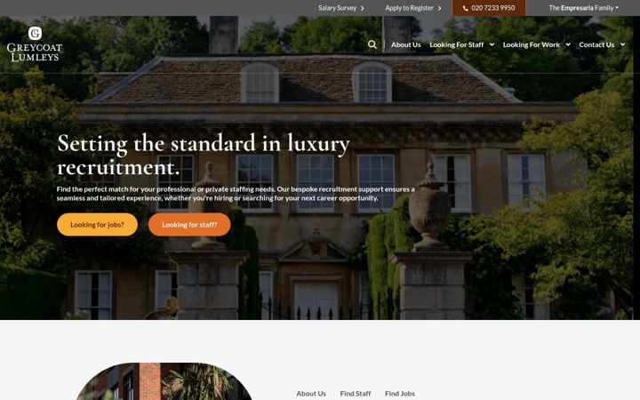 Screenshot of greycoatlumleys.co.uk