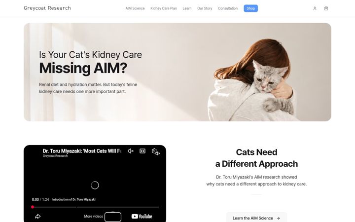 Screenshot of greycoatresearch.com