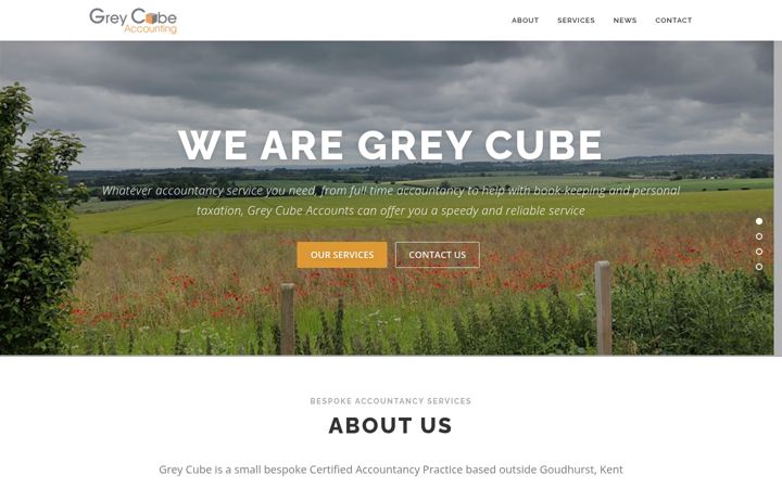 Screenshot of greycubeaccounts.co.uk