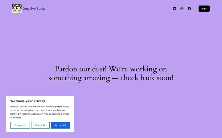 Screenshot of greyeyebooks.com