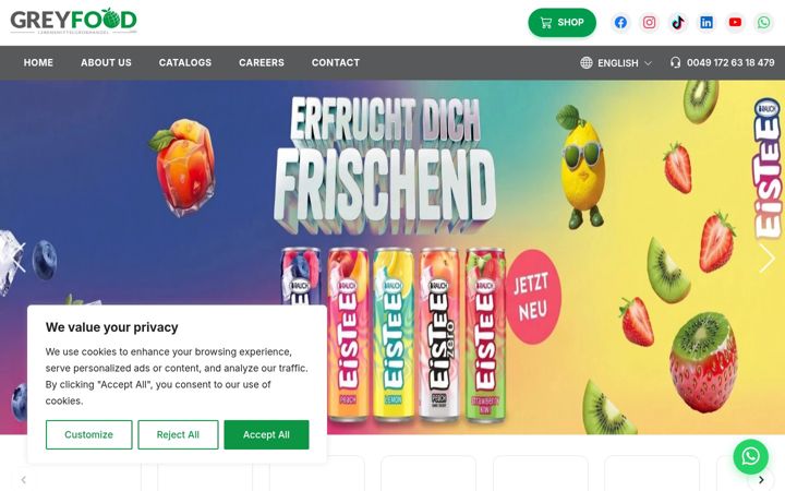 Screenshot of greyfood.com