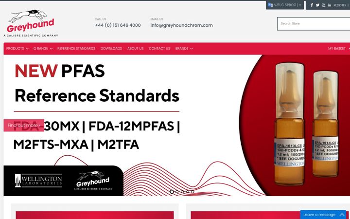 Screenshot of greyhoundchrom.com