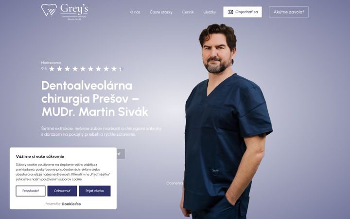 Screenshot of greys.sk