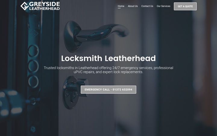 Screenshot of greysideleatherheadlocksmiths.co.uk