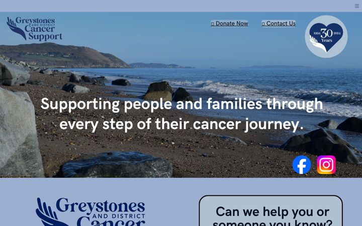 Screenshot of greystonescancersupport.com