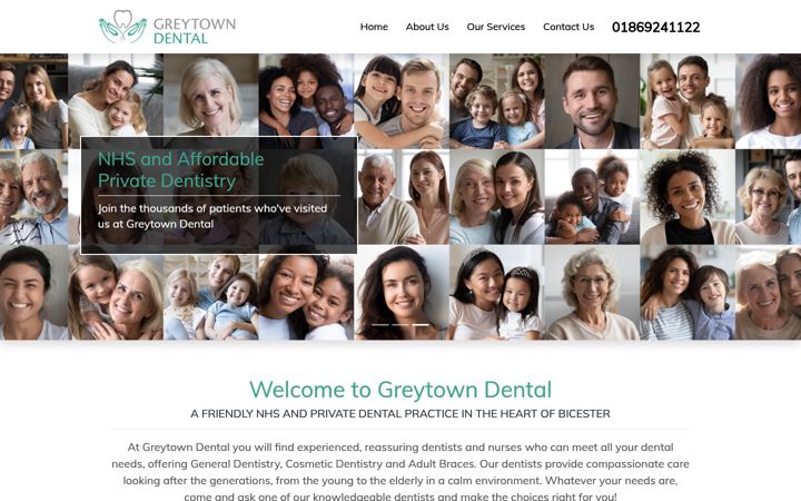 Screenshot of greytowndental.co.uk
