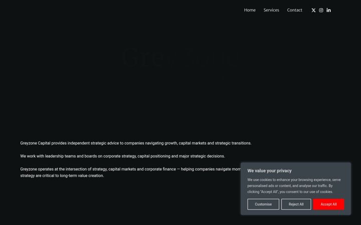 Screenshot of greyzonecp.com