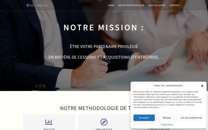 Screenshot of grfinance.be