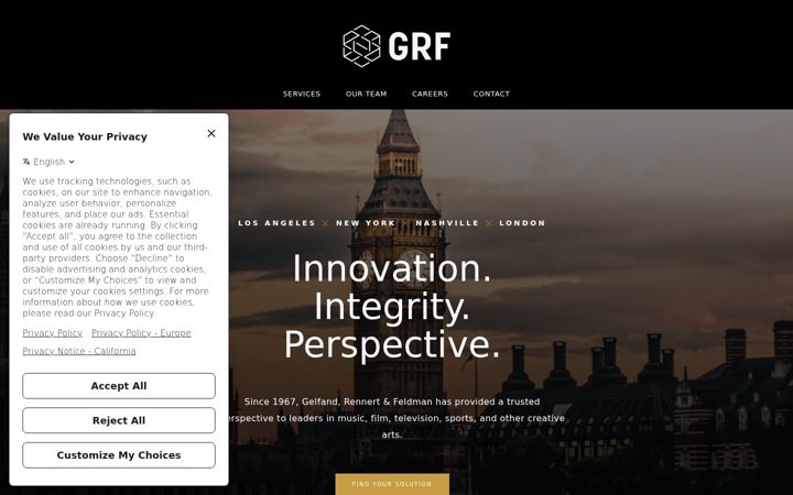 Screenshot of grfllp.com