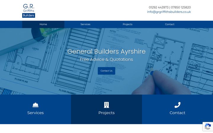 Screenshot of grgriffithsbuilders.co.uk