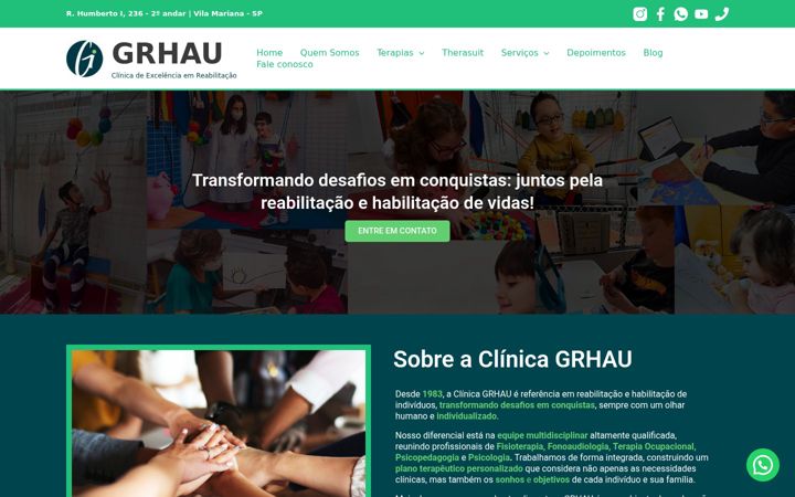 Screenshot of grhau.com.br