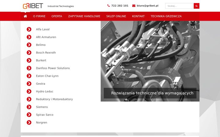 Screenshot of gribet.pl