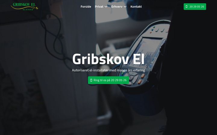 Skärmbild av gribskovel.dk