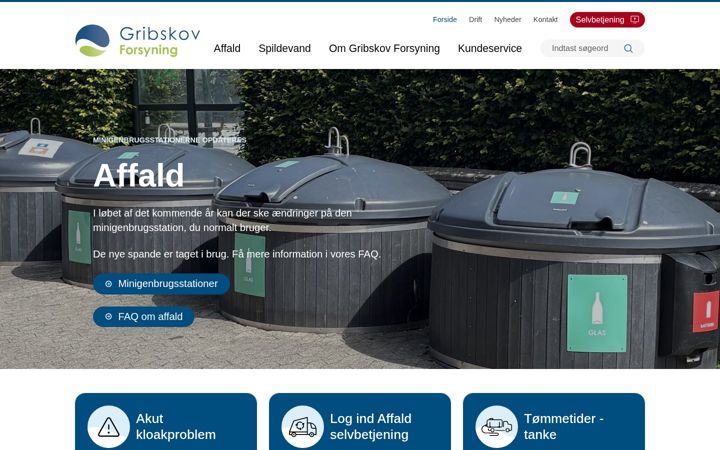 Screenshot of gribskovforsyning.dk