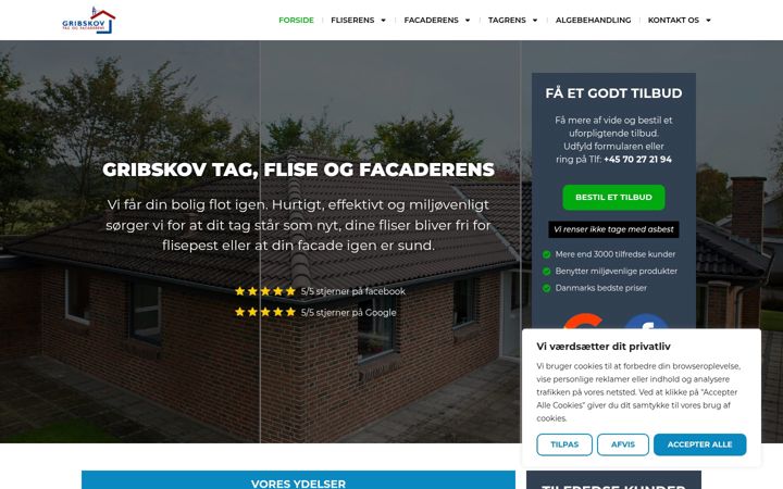 Screenshot of gribskovtagrens.dk